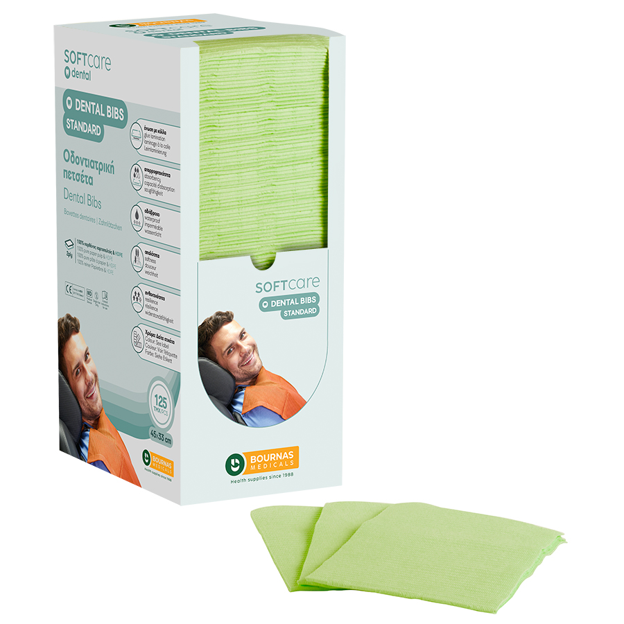Iatromed Green_2ply-900x900 Oδοντ. πετσέτα Soft Care Standard 2ply με dispenser πράσινη (4 x 125 τεμ) - Image 1