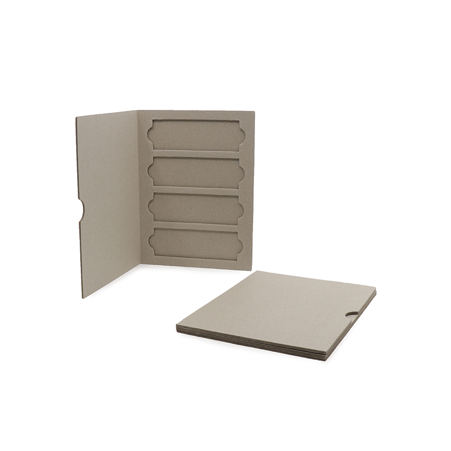 Iatromed cardboard_4 slots_A-900x900 Θήκες αντικειμενοφόρων χάρτινες - 4 θέσεων - Image 1
