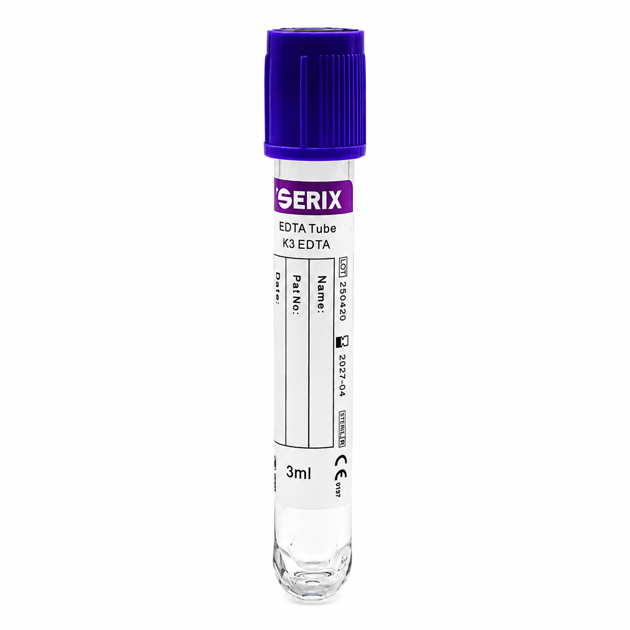 K3 EDTA Vacutainer – K3 EDTA αντιπηκτικό - Image 1
