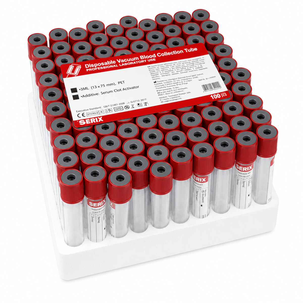 Vacutainer αίματος για βιοχημικές εξετάσεις με Clot Activator - ενεργοποιητή πήξης (100τεμ) - Image 2
