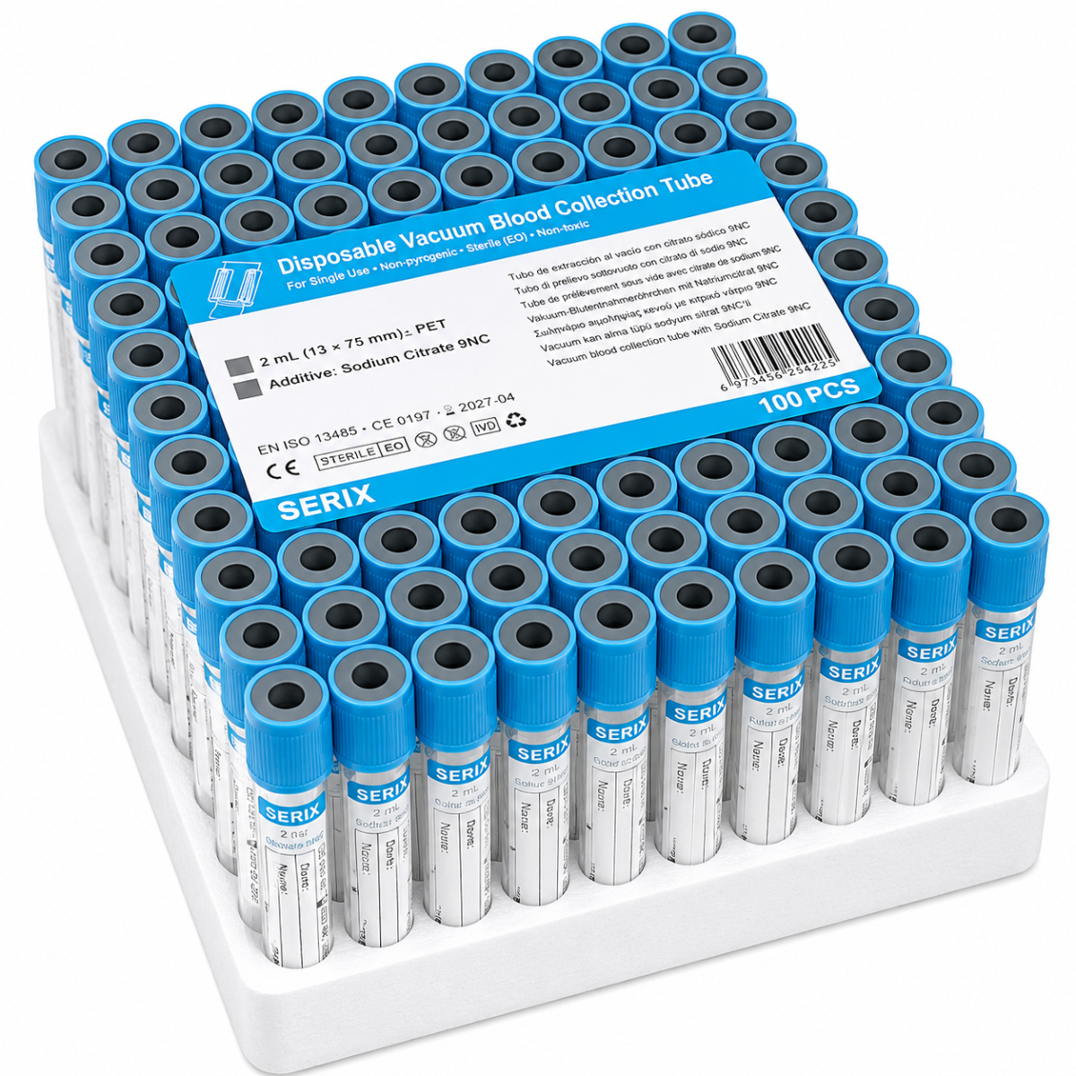 Vacutainer συλλογής αίματος για εξετάσεις πήξης (κιτρικό νάτριο ως αντιπηκτικό) - Image 2