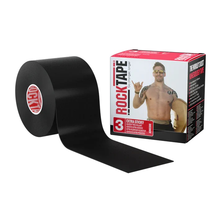 IATROMED_black_RockTape_Extra Sticky_Roll Kinesiology RockTape Extra Sticky Black - Image 1