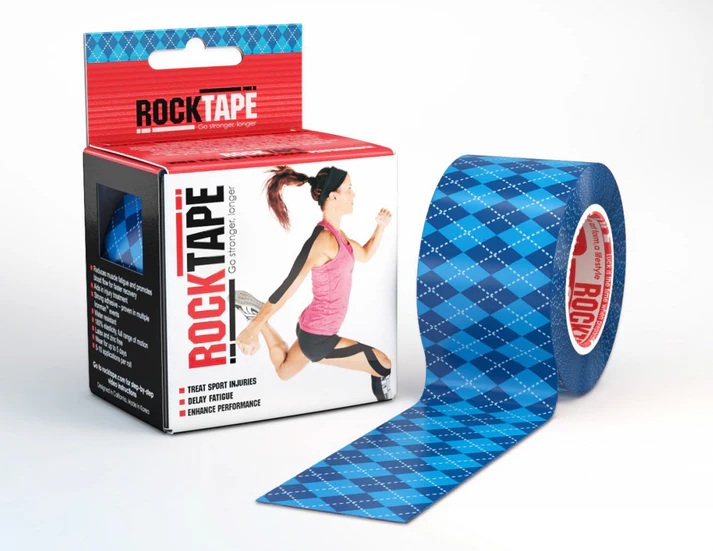 IATROMED_blue argyle_RockTape_Standard_Roll Kinesiology RockTape STD Argyle Blue - Image 1