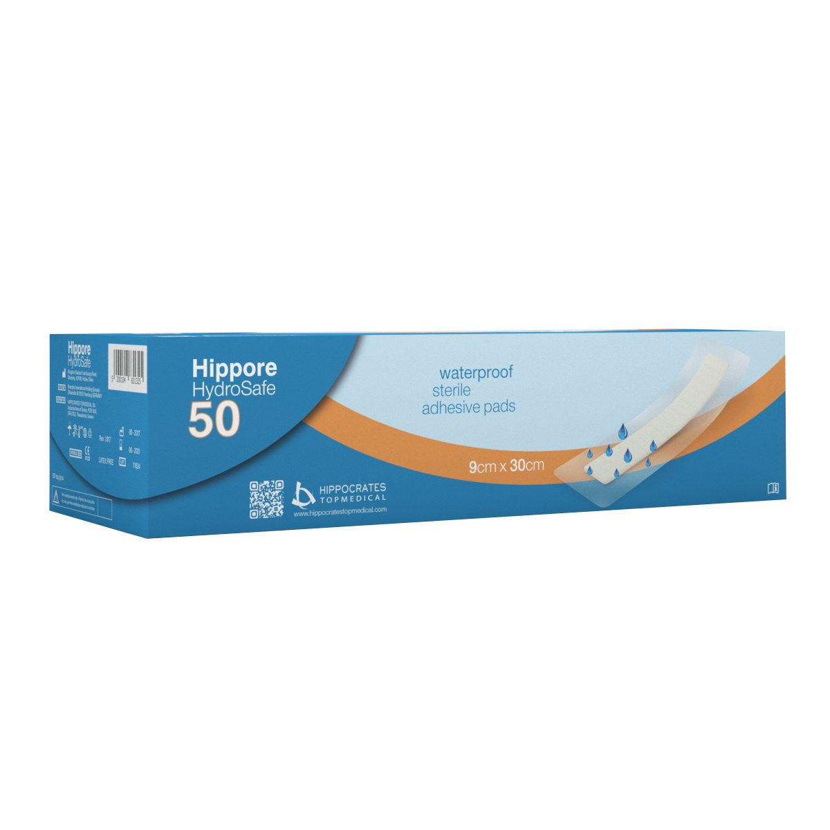 Iatromed ΑΗΝ-0930-1 HYDROSAFE HIPPORE Αδιάβροχα Αποστειρωμένα Αυτοκόλλητα Επιθέματα 9 x 30 cm 50τμχ - Image 1