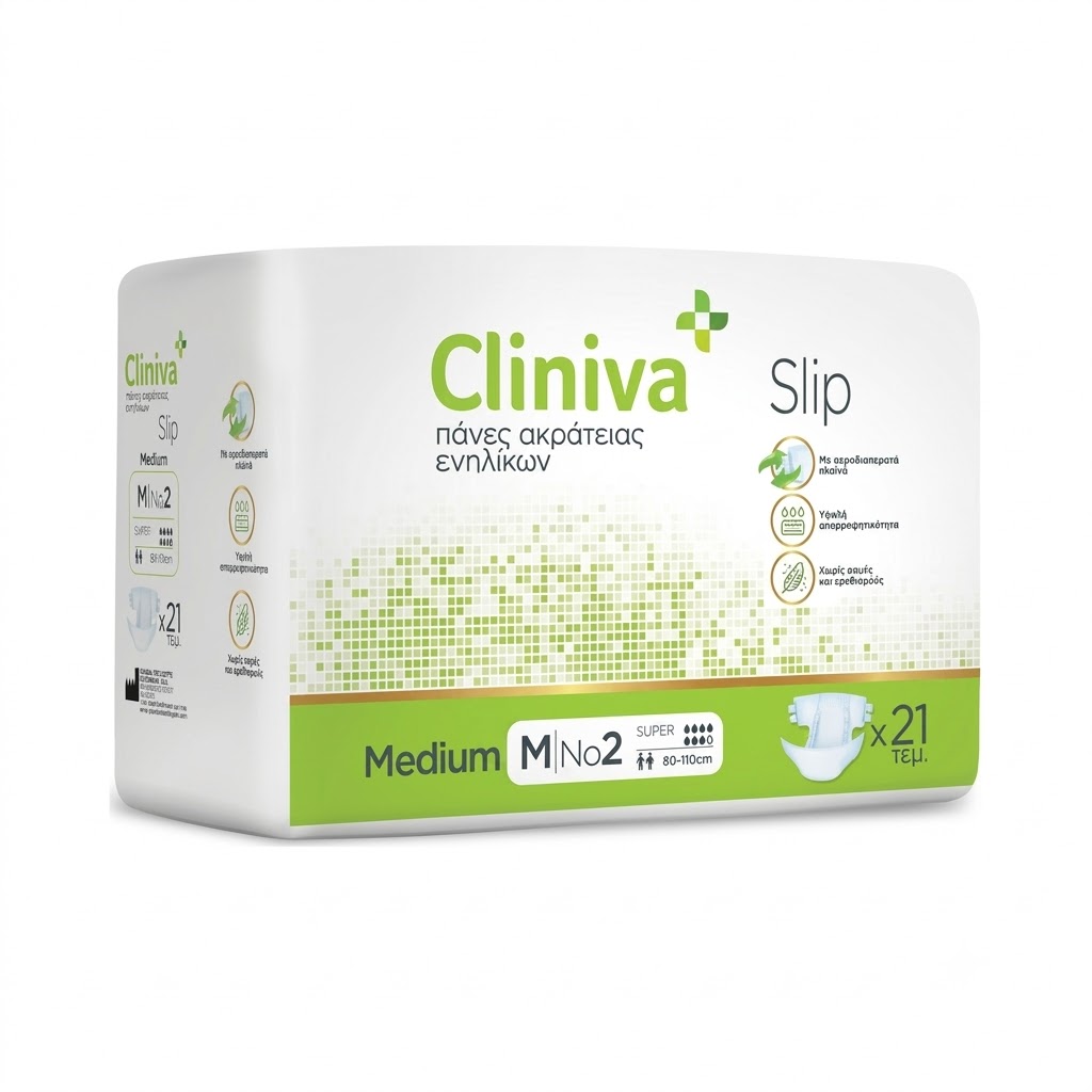 iatromed-cliniva-slip-no2-medium Πάνες ακράτειας ενηλίκων Cliniva Slip Medium (21τεμ) - Image 1