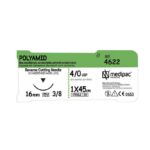 Ράμμα POLYAMID 4/0 45cm, 16mm 3/8 Κόπτουσα (24τεμ)