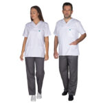Ιατρική Στολή Unisex – Λευκό – Γκρί