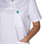 Ιατρική Στολή Unisex – Λευκό – Γκρί - Image 14
