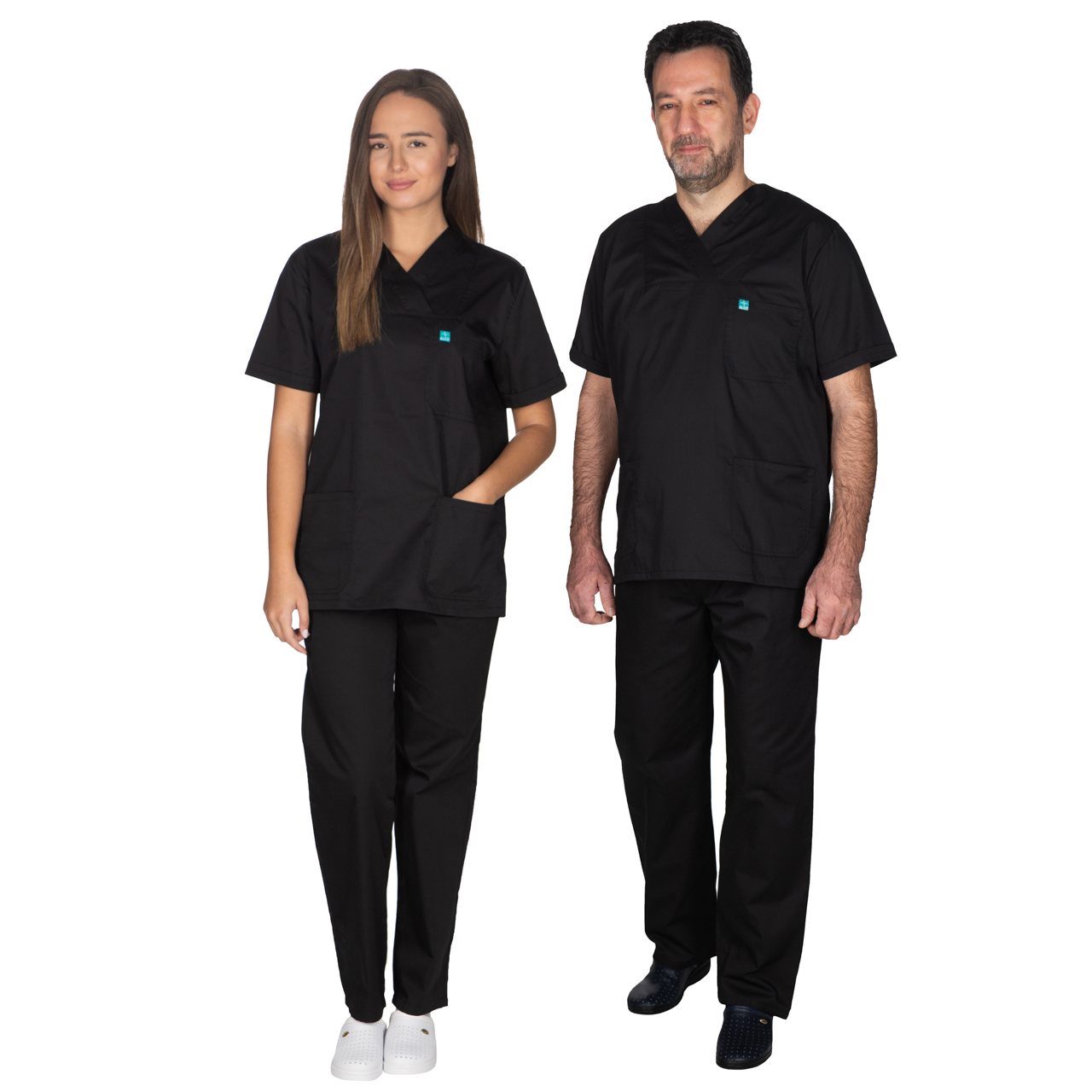 iatromed-scrub-unisex-mavro-1 Ιατρική Στολή Unisex – Μαύρο - Image 1
