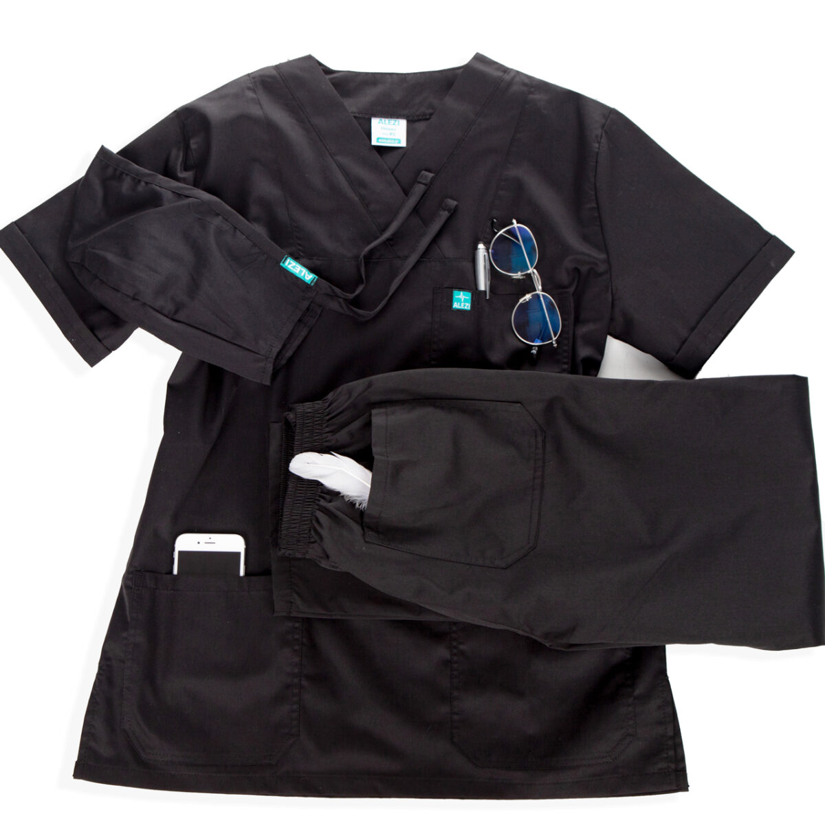 Ιατρική Στολή Unisex – Μαύρο - Image 12