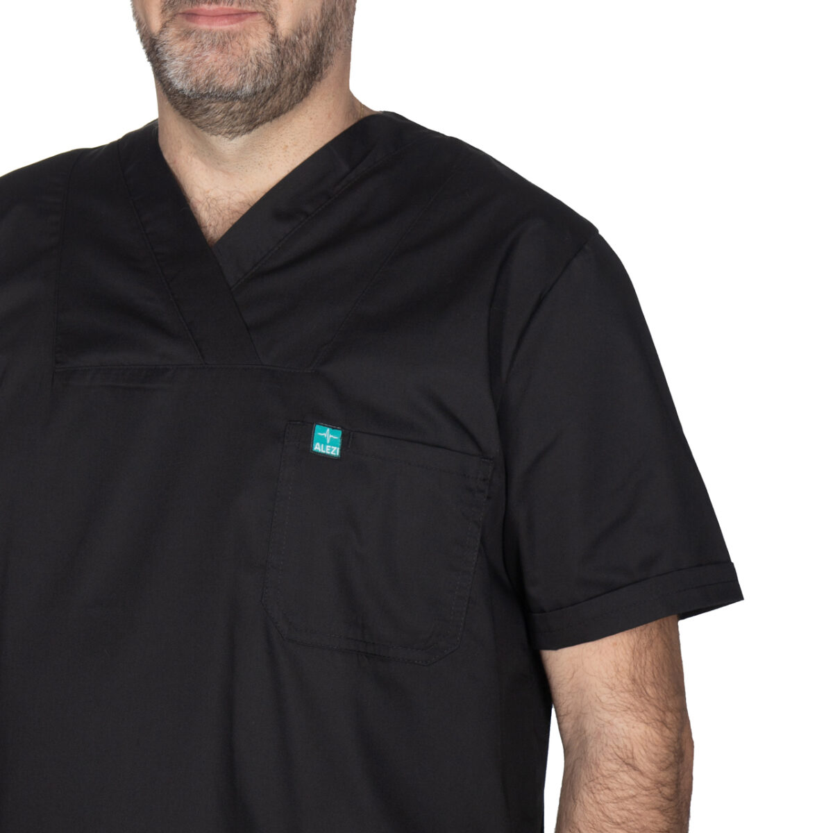 Ιατρική Στολή Unisex – Μαύρο - Image 6