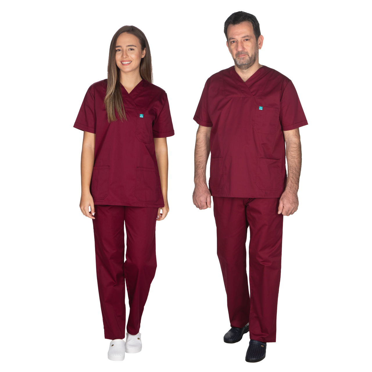 iatromed-scrub-unisex-mpornto-1 Ιατρική Στολή Unisex – Μπορντό - Image 1
