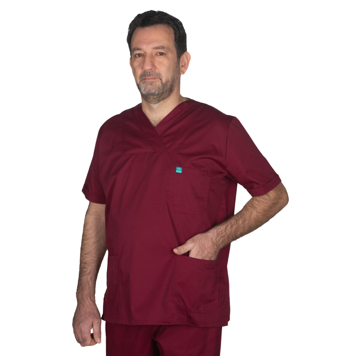 Ιατρική Στολή Unisex – Μπορντό - Image 5