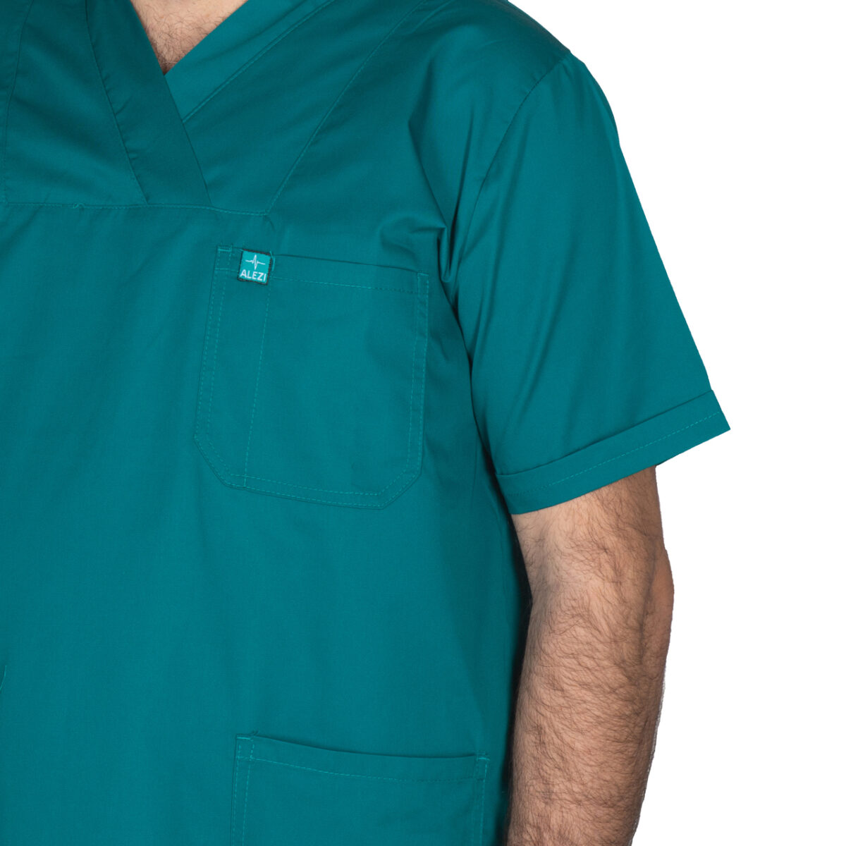 Ιατρική Στολή Unisex – Σκούρο πράσινο - Image 6