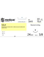 Ράμμα από Μετάξι 3/0 75cm 24mm 3/8 του κύκλου, Κόπτουσα (24τεμ)