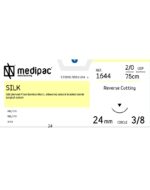Ράμμα από Μετάξι 2/0 75cm 24mm 3/8 του κύκλου, Κόπτουσα (24τεμ)