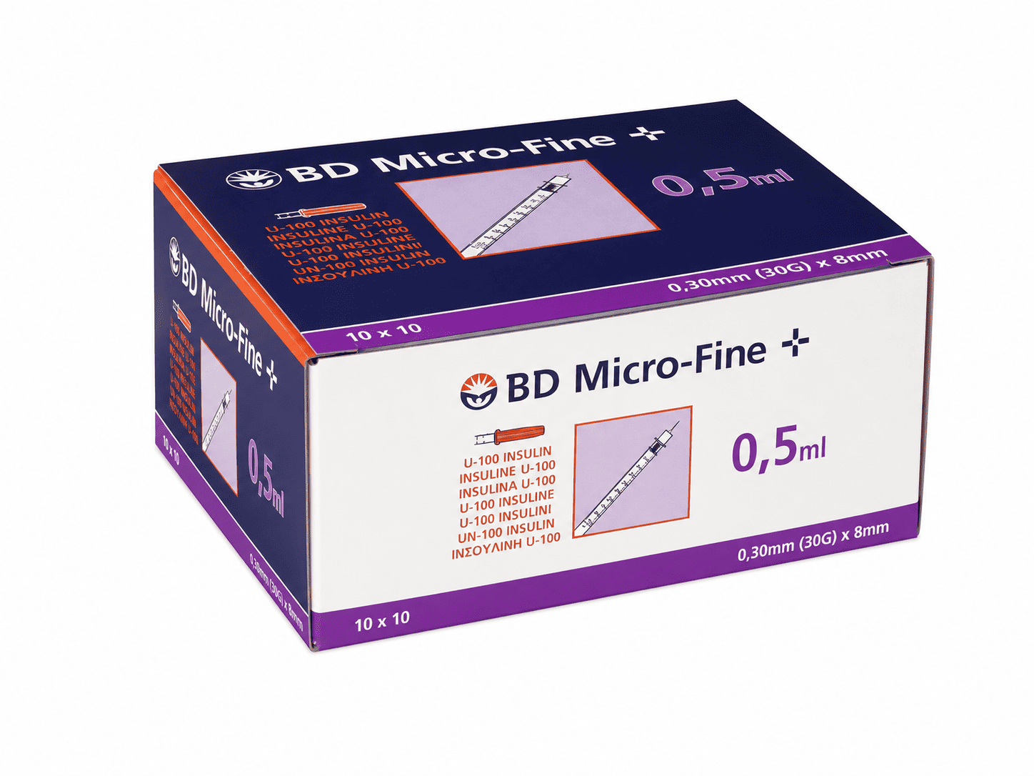 iatromed-BD-micro-fine-0.5ml-30G-0.30x0.8mm BD™ Micro-Fine σύριγγα ινσουλίνης 0.5ml 30G x 8.00mm (100τεμ) - Image 1