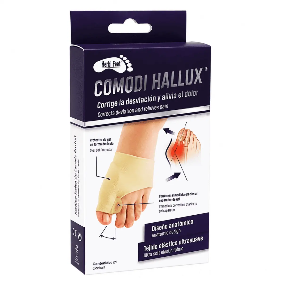 Υφασμάτινος Νάρθηκας Comodi Hallux με gel - Image 2